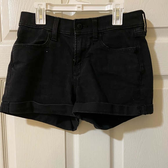 Black Denim Shorts - Picture 1 of 2